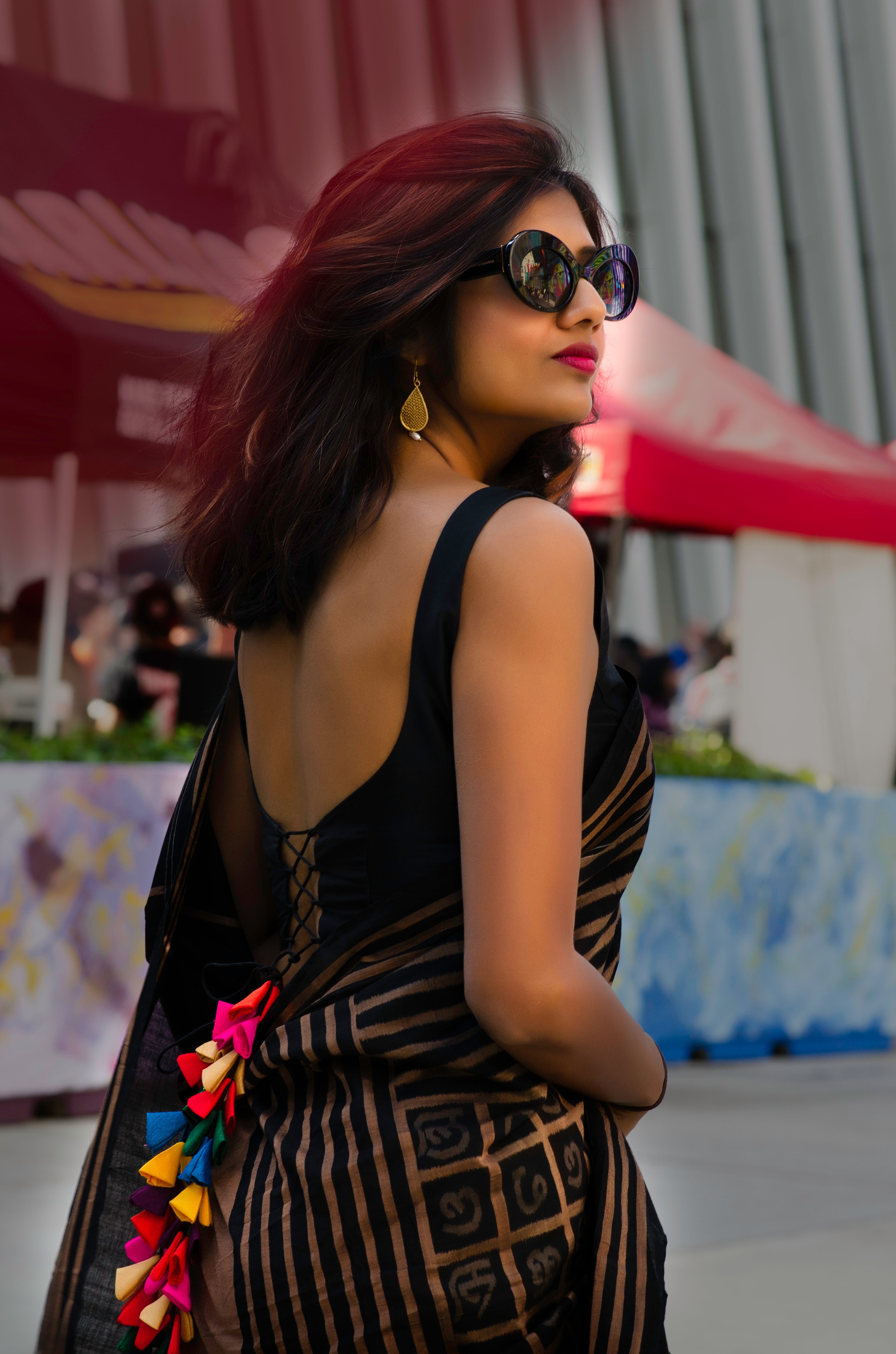 Calligraphy finest tiedye ikat global iconic saree