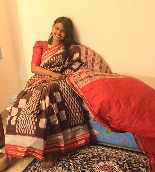 Organised landmass mulberry silk saree