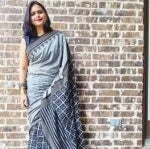 Calligraphy finest tiedye ikat Odia saree