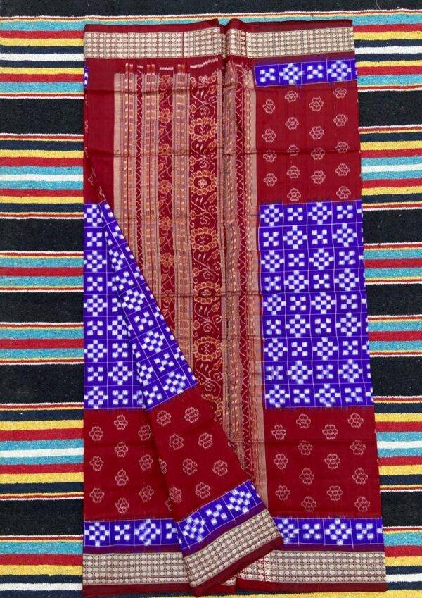 red blue saree (1)